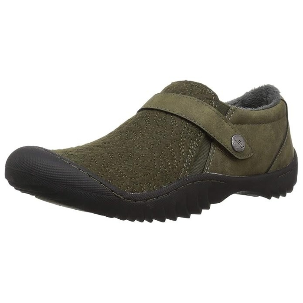 Jbu Jambu Blakely Shoes‎ 6.5 M Slip On Faux Fur Lined Olive Green 6.5 M NEW